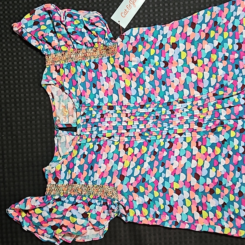 Cat & Jack,  Fiji Teal, dress, size XL (14/16) - Picture 2 of 11
